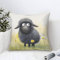 BLISSCOZY Schaf 3D Kissenbezüge Lamb Dekokissen Sofakissen Atmungsaktiv Und Feuchtigkeitsregulierend 50x50cm