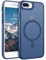 DUEDUE for iPhone 7 Plus/iPhone 8 Plus Case Magnetic [Compatible with MagSafe] Shockproof Full Camera Protection, Anti-Scratch Translucent Matte Back Case Cover for iPhone 7 Plus/8 Plus 5.5, Blue