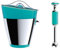 Set Combinato 2pz Viceversa, Spremiagrumi e Frullatore ad Immersione in Acciaio Inossidabile, Design Italiano, Scegli il Colore che Preferisci (Turchese)
