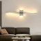 Comely Wandlampe Innen LED Moderne, Wandleuchte up and down 27W 3000LM, Gebogene Design Wandleuchten Silber für Wohnzimmer Schlafzimmer Treppenhaus Flur, Warmweiß 3000K