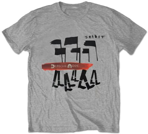 Rock Off officially licensed products Depeche Mode T Shirt Music for the Masses Global Spirit Tour Red Band Logo