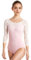 s.lemon Ballett Body Damen,Erwachsene Langarm Spitze Ballett Trikot D042 Rosa 170