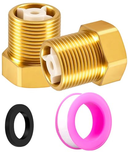 JASFLY 2 Stück 3/4 Zoll Rückschlagventil Hochwertigem Messing Robust, 3/4'' Rücklaufventil, Rückflussverhinderer mit 1 Rolle Rohstoffband für Gartenpumpen,Waschmaschinen,Wasserleitung