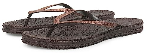 Ilse Jacobsen HORNBÆK | Cheerful01 | Damen Flip Flops mit Glitter | Dänische Design | Sommer Strand Zehentrenner