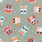 Kinderstoff | Hoot Eulen - Kieselgrau | 100% Baumwolle | Stoffbreite: 155cm Meterware (1 meter)