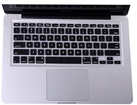 Se7enline Compatible with Macbook Keyboard Cover Skin for Old Macbook Pro, MacBook Pro Retina 13 15 17 and Old MacBook Air 13 inch Models: A1369, A1466, A1502, A1425, A1398 (US Layout), Black