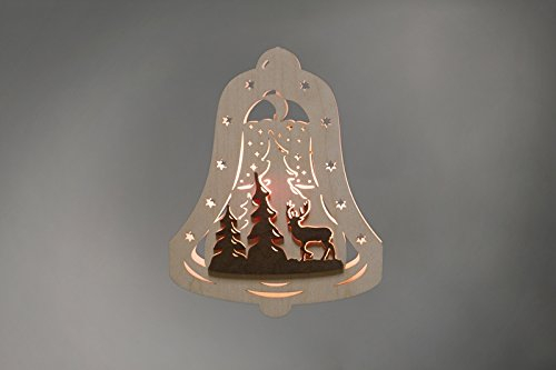 Fensterbild Waldmotiv Höhe ca 28,5 cm NEU Bild Wald Forst Motivleuchte Lichtbogen Schwibbogen Holz Erzgebirge Beleuchtung Weihnachten Geschenke Weihnachtsmann Weihnacht Stern