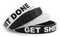 Inspirierende Silikon Armbänder Gummi Band Armbänder. Custom geprägt mit Motivational sagen, Get Shit. Perfekt für Fitness, Basketball, Crossfit, Sport & Aufgabe