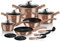 Berlinger Haus 15Pcs Metallisch Kochgeschirr Set - Roségold