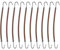 20pcs ganci coda di cavallo fermagli per capelli elastici per capelli accessori per lo styling capelli (caffè)