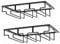 DEFWAY Weinglashalter Gläserhalter Weinglas Rack - Eisen Stielgläser Halter Unter Schrank, 3 Schienen Weinglashalterung mit Schrauben für Bar Küche Zuhause, Schwarz, 2 Packung