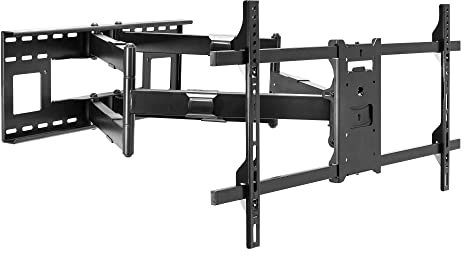 MountIt! Supporto per TV a braccio lungo, doppio braccio Full Motion con braccio articolato da 91,4 cm, adatto per schermi di dimensioni 50, 55, 60, 65, 70, 75, 80, 85, 90 pollici, compatibile con