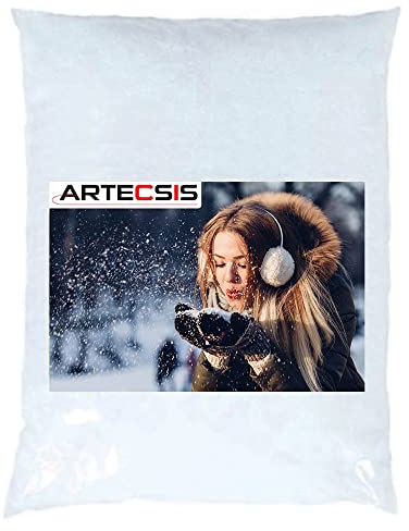 ARTECSIS 5 Liter Kunstschnee Dekoschnee zum Streuen und Basteln - Feiner Pulverschnee für Weihnachten Modellbau drinnen und draußen geeignet