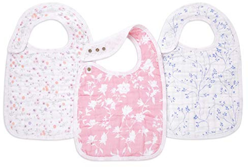 aden + anais™ snap bibs 3 pack cotton muslin jungle jam (Ma fleur)
