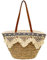 Boho Korbtasche Santorini mit Kunstlederhenkel // Boho Ibizatasche Strandtasche Groß mit Reißverschluss // Ibiza Mallorca Marokko Style - Strandurlaub Damen Natur