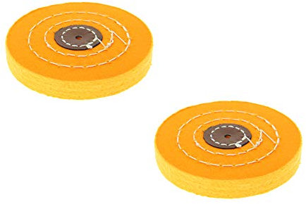 Utoolmart Polierscheiben, 100 mm, Baumwolle, für feines Polieren von verschiedenen Gold- und Silberschmuckstücken, 2 Stück
