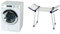 Theo Klein 6941 Miele Waschmaschine I Vier Waschprogramme und Originalgeräusche I 8,5 cm x 26 cm x 18 cm I Weiss & 6564 Leifheit Trockenständer I 27 cm x 63 cm x 50 cm I Spielzeug für ab 3 Jahren