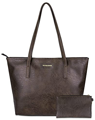 Montana West Tragetaschen aus veganem Leder, Geldbörsen und Handtaschen für Damen, mit Tragegriff oben, *4a-coffee, Large