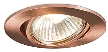 QAZQA cisco - LED Dimmable Spot encastrable variateur inclus - 1 lumière - Ø 90 mm - Cuivre - Moderne - éclairage intérieur - Salon I Chambre I Cuisine I Salle à manger