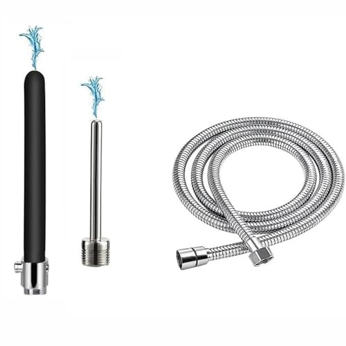 Dusch-Klistiersystem, Douche Colonic Cleanse Kit, Badezimmer Handheld 150 cm Edelstahl Duschschlauch Einlauf Dusche Bidet Reinigungssystem Kit für die meisten Duschsysteme