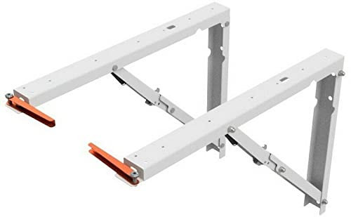 Kühnel Klappkonsolen Tisch Werkbank Halterung Träger Klappplatte Stark Wandtisch Stabil (400 mm ohne Gasdruckfeder, hellgrau)