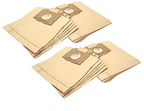 vhbw 20x Staubsaugerbeutel kompatibel mit AEG/Electrolux AE 6000, AE 6000 / AE6000 Staubsauger - Papier, 26cm x 22cm, Sandfarben