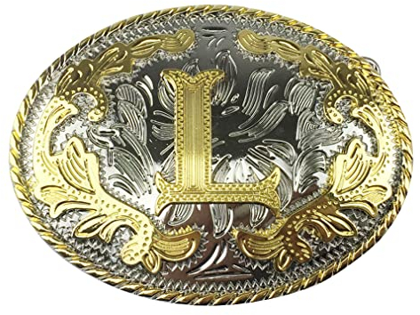 LKMY Herren-Gürtelschnalle, 3D-goldener Buchstabe, Alphabet, Initiale, Schnitzgürtelschnalle, A-Z, Western-Vintage-Stil,Cowboy-Gürtelschnallen,Jeans-Zubehör für Männer, Frauen, Vatertag, Weihnachten
