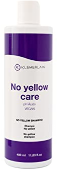 Klemerlain Champú Matizador para Cabello Rubio o Decolorado. Mantiene el Color, Limpia, Nutre y Matiza los Tonos Amarillos o Anaranjados con Malakita, Vitamina E y Pantenol. 400 ml.
