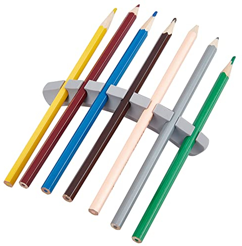 GORGECRAFT UV Epoxy Resin Pen Cradle Glitter Pen Holder Display Stand Silicone Rack Organizer Plugs Turner Accessories for Pens Makeup Brush Home Office and School Use(Light Grey)