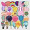 Hot Air Balloon Stickers 50 Pcs - Cute Colorful Waterproof Vinyl for Water Bottle, Scrapbook, Computer, Bike, Luggage, Car, Laptop, Hydroflasks, Phone - Aesthetic for Kids, Teens, Girls