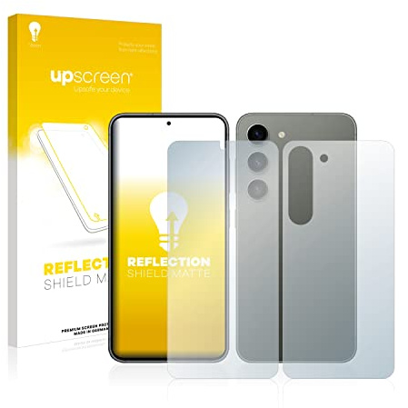 upscreen Schutzfolie für Samsung Galaxy S23 Plus | (Display+Rückseite) Entspiegelter Displayschutz Made in Germany Anti-Reflex Displayschutz-Folie Matt Anti-Fingerprint