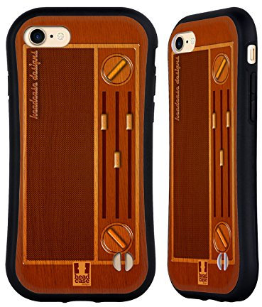 Head Case Designs Vintage Radio Wooden Gadget Hybrid Case Compatible With Apple iPhone 7/8 / SE 2020 & 2022