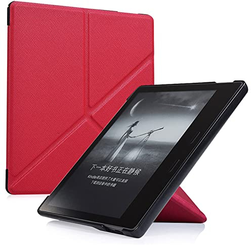 Sakenitly Fall für Kindle Oasis (Release Der 9. Und 10. Generation, 2017 Und 2019), PU Leder Schutzschutz, Vertikale Und Horizontale Betrachtung