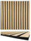 3D Akustik Lamellen Wandpaneele Holzoptik 52x52 cm – Leicht & Schallabsorbierend, Echtholz auf PET Filz, Design für Wand & Decke, 10 mm stark (11000A)