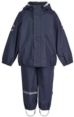 Mikk-line Regenkleidung, Regenset mit Regenhose und Regenjacke | Wasserdicht, Reflektierenden Details, Wassersäule von 5.000 mm, Elastische Bündchen, Kinnschutz, Abnehmbare Kapuze