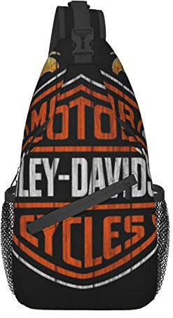 RFSHOP Harley Davidson Lässige Umhängetasche, Outdoor-Schultertasche, Brusttasche, für Wandern, Radfahren, Reisen, für Herren, Damen, Mädchen, Bild