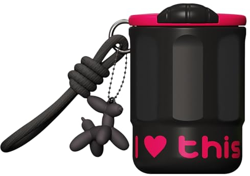 FYting Mug isotherme,Thermos Café,Thermos Isotherme,Revêtement en Céramique avec Intérieur en Acier Inoxydable, Tasse de Voyage à Café anti-fuite avec Poignée, Cadeau danniversaire (Noir)