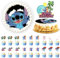 Essbare Tortenaufleger 26 Stück, mit 20 cm Essbare Tortendeko und Cartoon Kuchen Topper, Esspapier Tortendeko, Fondant Tortenaufleger, Tortenaufleger Foto für Junge Mädchen