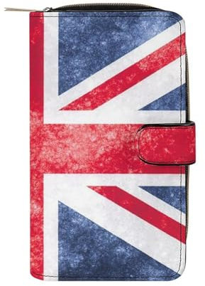 CZZYH Geldbörse aus PU-Leder, Geldbörsen für Damen, britische Flagge, Union Jack Design