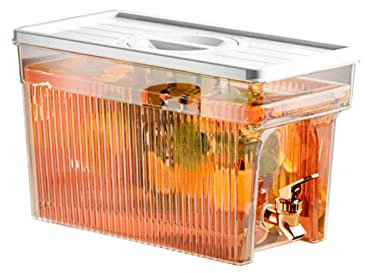 Distributeur de Boissons Distributeur D'eau à Infusion de Fruits 3L Pichet de Réfrigérateur Refroidisseur de Boissons Réfrigérateur Bouilloire Froide pour Servir des Cocktails,