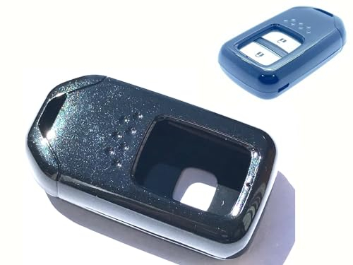Nordecco Glänzendes Schlüsselgehäuse für Honda 2016+ Honda Civic Typ R Accord CR-V HR-V Jazz XR-V 2/3/4 Tasten Keyless (Schwarz)
