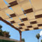 Giuri Tessuti - Fascia Ombreggiante in TESSUTO Outdoor da 310 g/m² per pergola e gazebo - Telo copertura a onda da esterno al metro lineare (45 CM, AVANA)