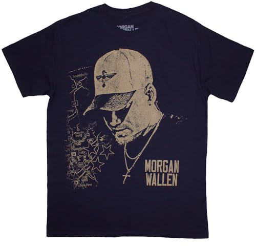Morgan Wallen Cap Logo T Shirt L Blue