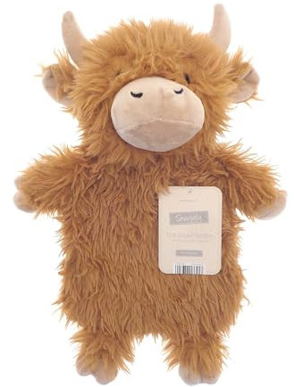 Shaggy Highland Cow Novelty Hot Water Bottle & Cover.