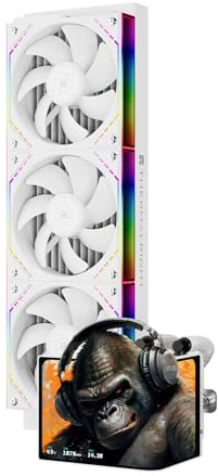 Thermalright TR Levita Vision 360 ARGB - Raffreddatore per CPU AIO, senza fili, con risoluzione 2400 x 1080, per AM4/AM5, Intel LGA1851/1700, schermo 3D da 6,67
