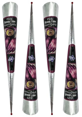 Hometimestore Natürliche für Sommersprossen Handgemalte Motive, Temporäre Tattoos Kegel, Rosa, 25g*4