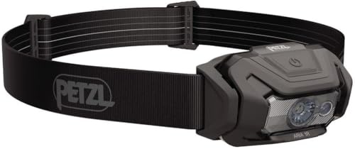 PETZL ARIA 1R RGB Stirnlampe, Schwarz (450 lm) [New Gen]