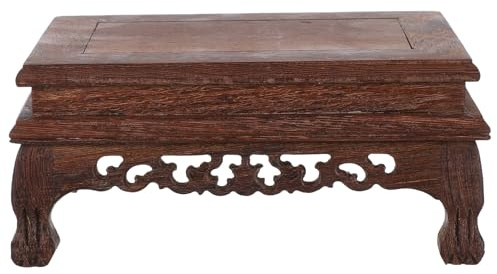 SHINEOFI Holzsockel für Präsentationen im Asiatischen Design aus Holz Ständer für Vasen Teekannen und Lampen Blumentopfregal mit Stabiler Holzkonstruktion