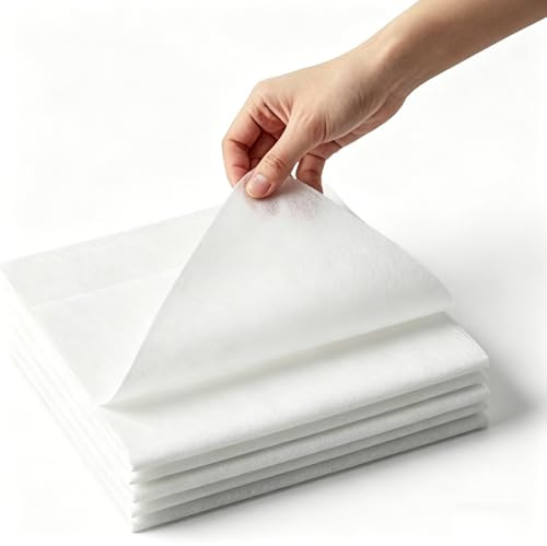 Lightweight Fusible Interfacing Fabric White, Iron On Sewing Interfacing | Fabric stabiliser for dress making, quilting and crafts, adds structure to collars, cuffs, pockets and DIY sewing projects