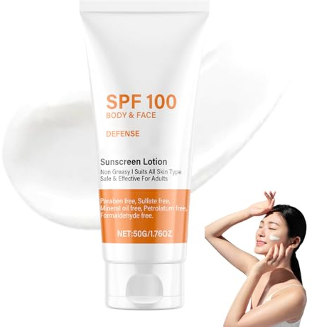 Sonnencreme LSF 100 - Sunscreen SPF 100 - Sonnenschutz Für Gesicht Und Körper - Anti-Aging Sonnencreme Gesicht Mit UV-Schutz - Sonnencreme Nicht Fettend，Reparierende Pflege - Beruhigende Sonnenschutz